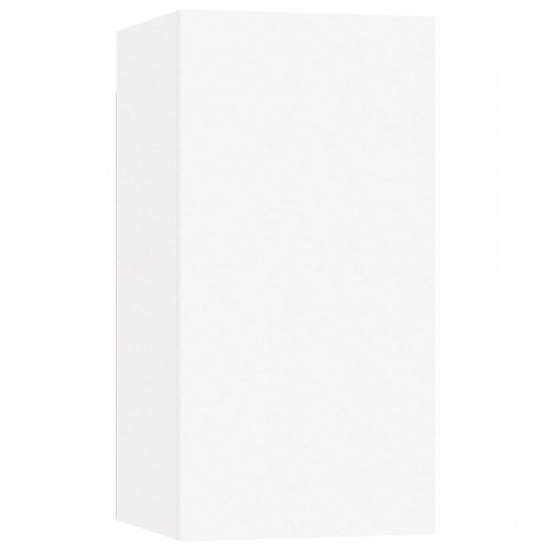 Tv-skabssæt 4 dele konstrueret træ hvid