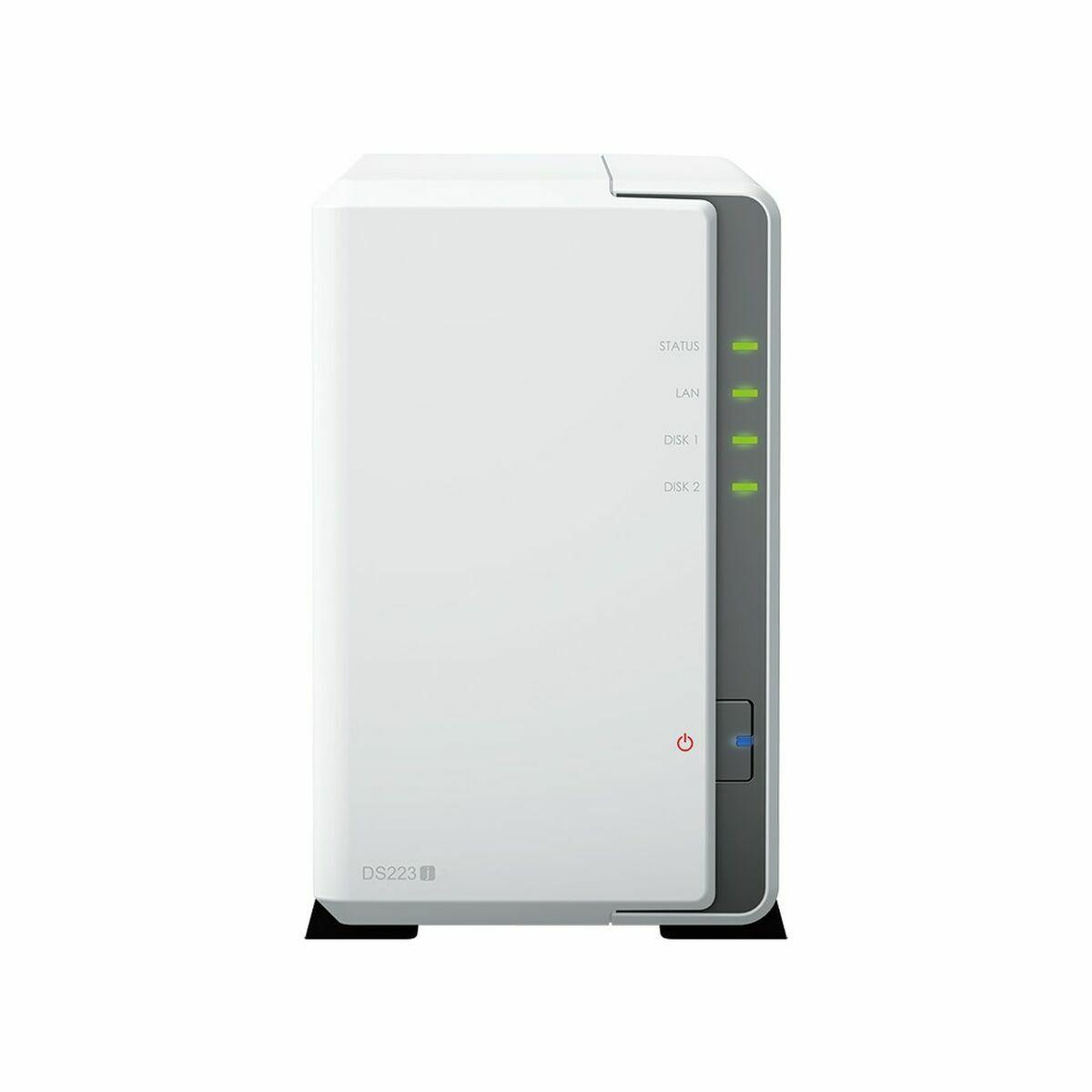 Synology DS223j NAS-netværkslagring - Hvid, 2-bay