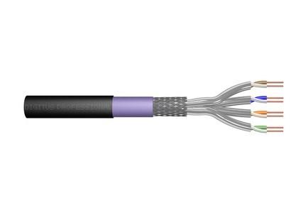 Netværkskabel Cat7 DIGITUS 500 m - SF/UTP, sort (massiv, PE) billede