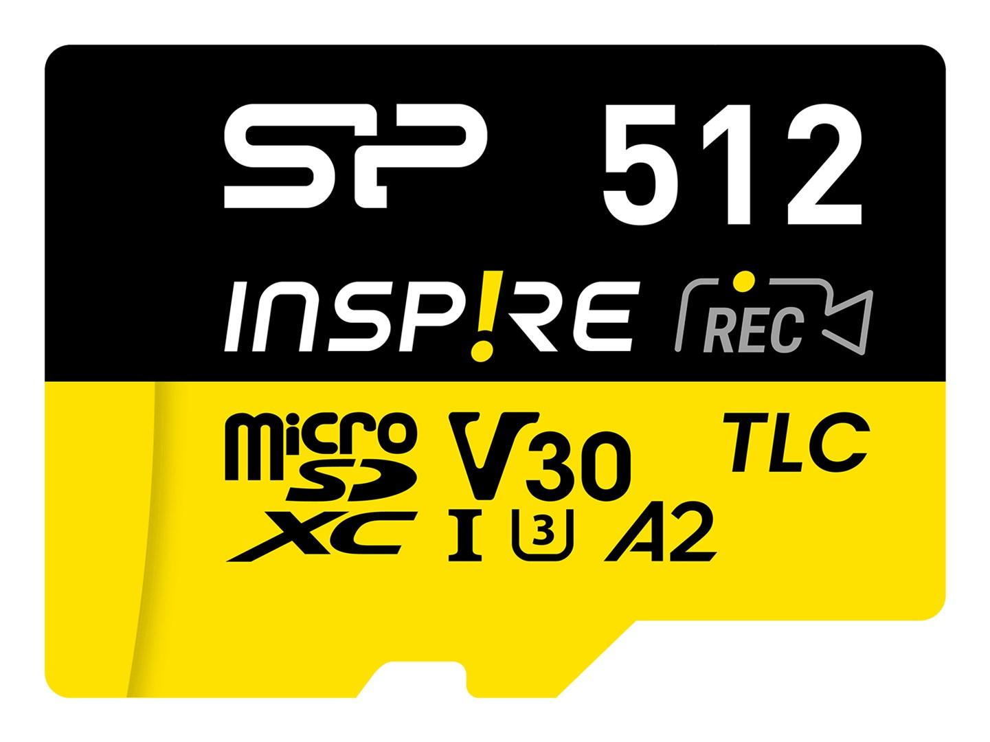 MicroSD-kort 512 GB – Silicon Power Inspire microSDXC UHS-I U3 V30 A2 billede