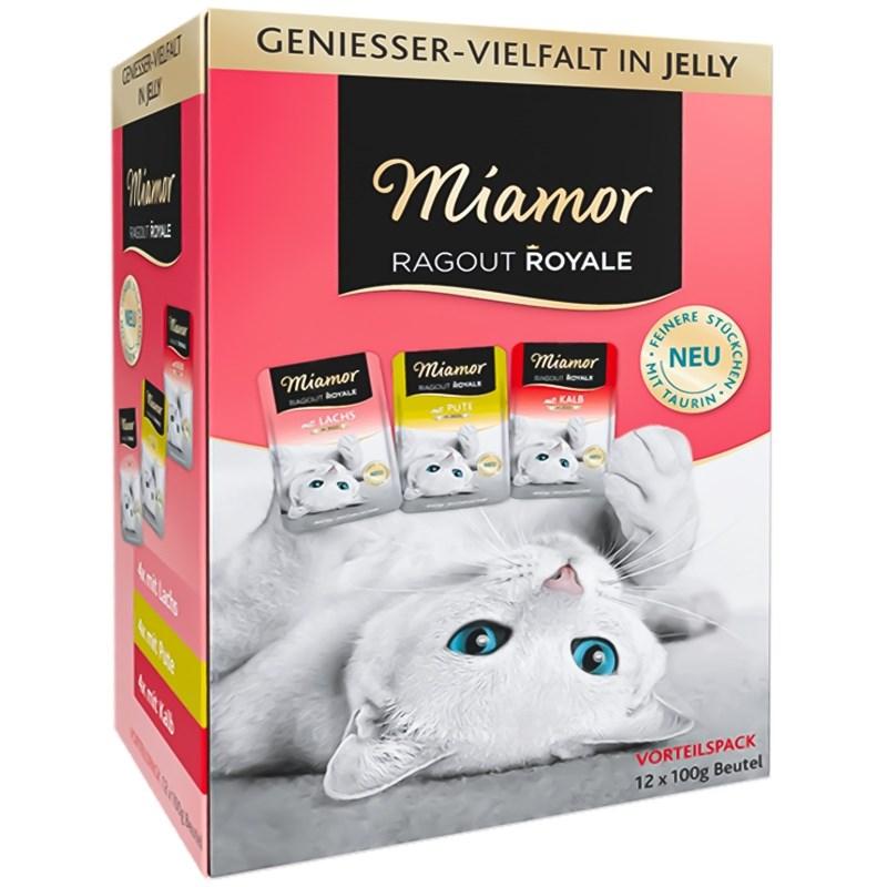 Vådfoder til kat – Miamor Ragout Royale Adult Mix i gelé, 12×100 g