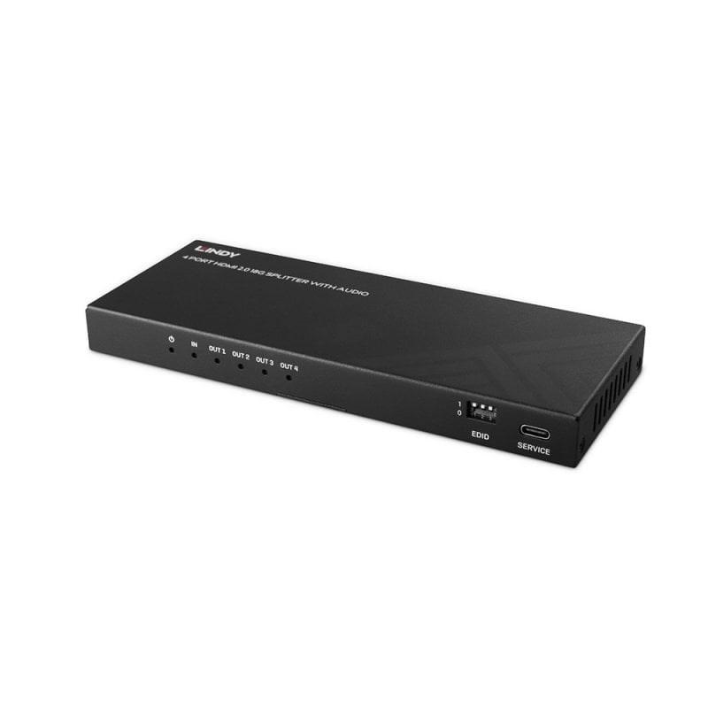 HDMI splitter 8K 60 Hz – LINDY 4-port med lyd