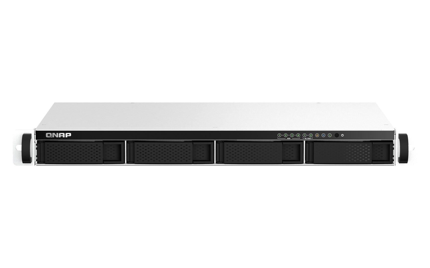 NAS server rack 1U - QNAP TS-464eU, Intel Celeron N5095, 8 GB DDR4, sort billede
