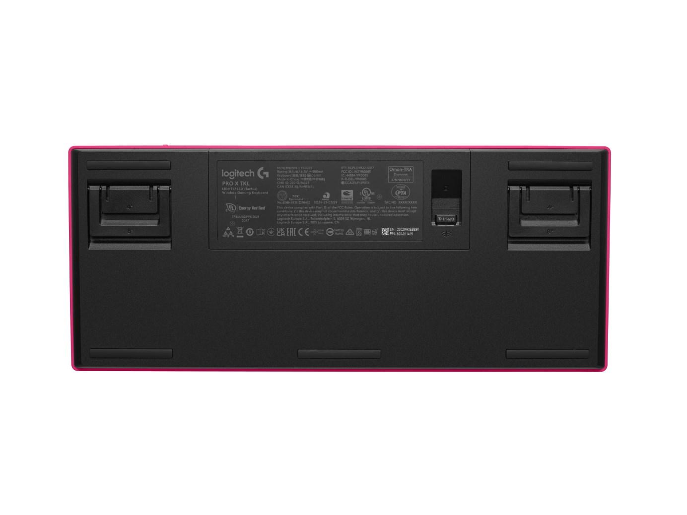 Tastatur til gaming Logitech G Pro X TKL trådløst RF + Bluetooth QWERTY US International - Pink