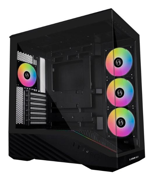 PC kabinet Lian Li Vector V100 midi tower - sort med hærdet glas billede