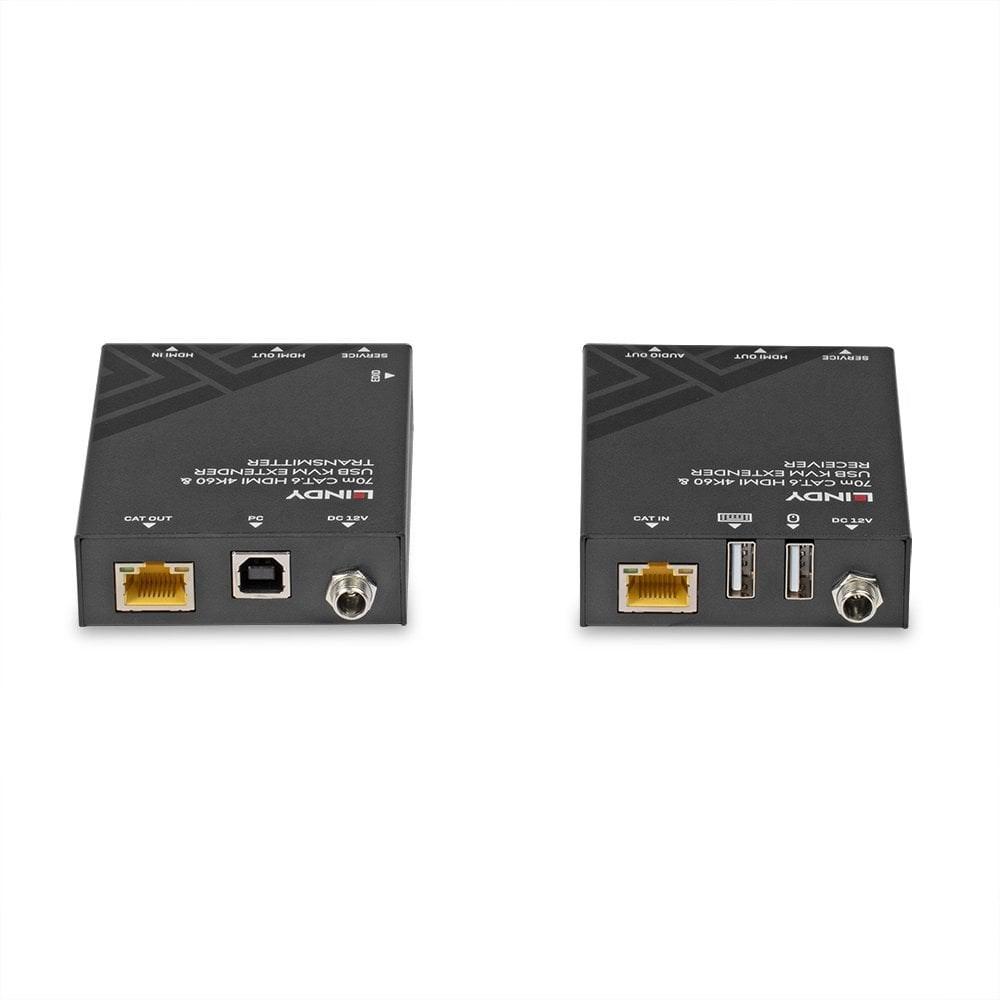 KVM extender til HDMI – LINDY 70 m Cat.6, 4K60, USB og lyd billede