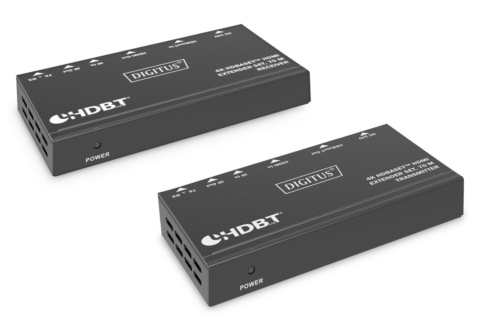 HDMI extender 4K 70 m - DIGITUS HDBaseT sæt billede