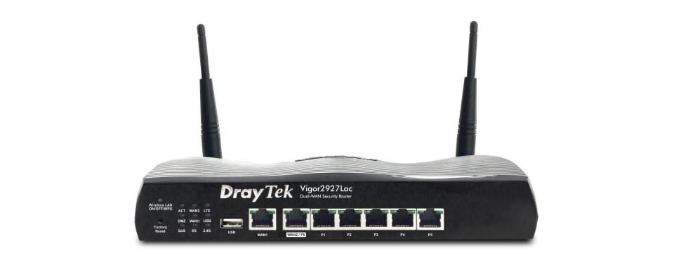 Wi-Fi router DrayTek Vigor 2927Lac - Gigabit, dual-band, 4G, sort billede