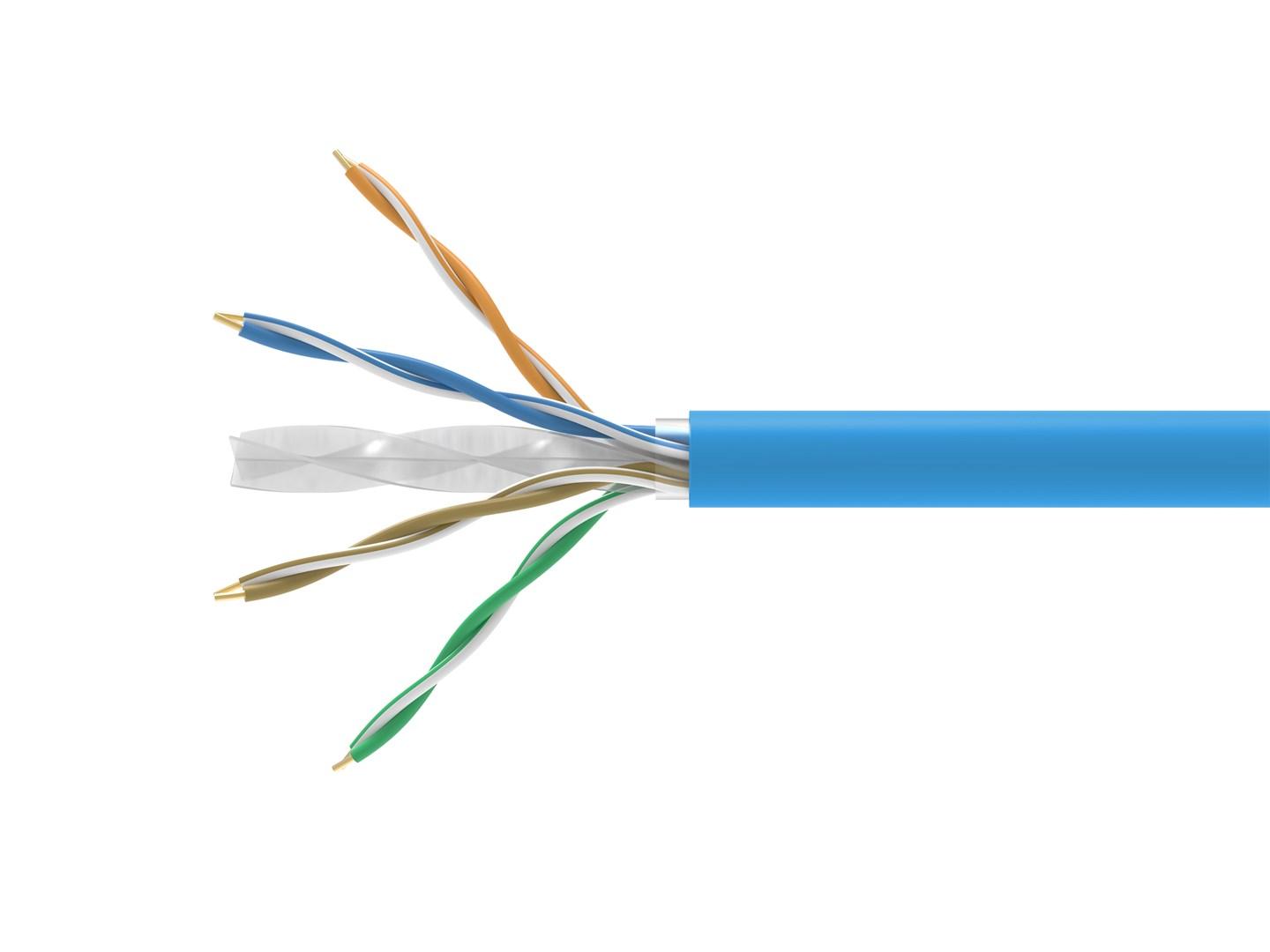 Netværkskabel Cat6a U/UTP 305 m - EQUIP, blå