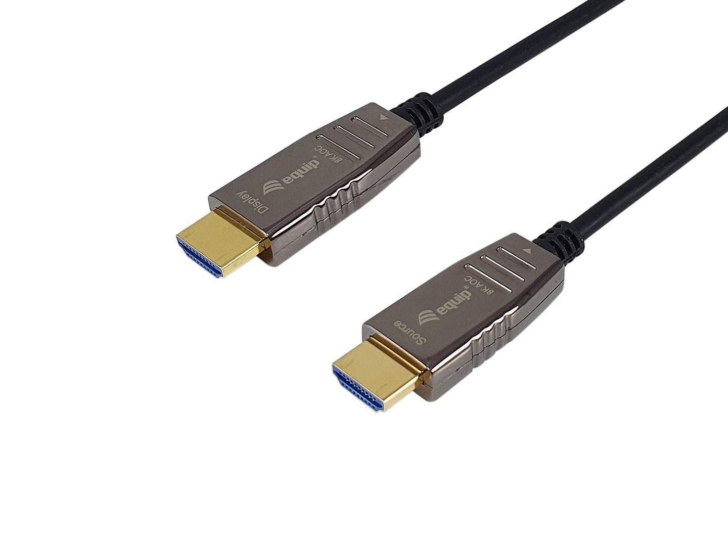 HDMI kabel 2.1 – Equip, aktivt optisk, 15 m, 8K/60 Hz