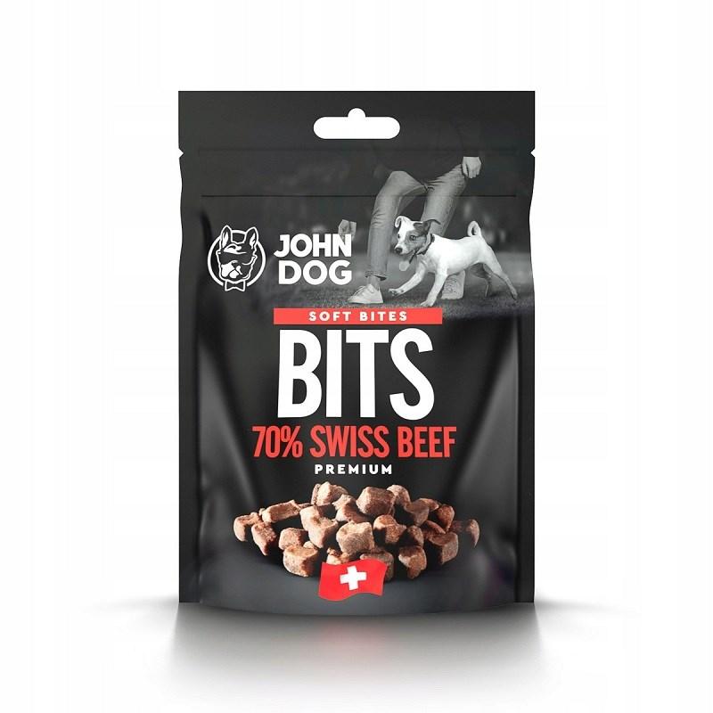 Hundegodbidder JOHN DOG Soft Bites Bits oksekød 70% – 100 g