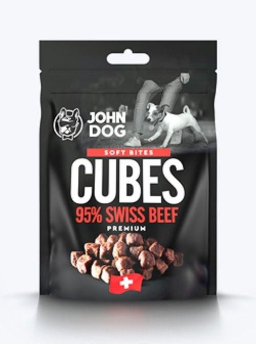 Hundegodbidder JOHN DOG Soft Bites Cubes oksekød 95% – 120 g