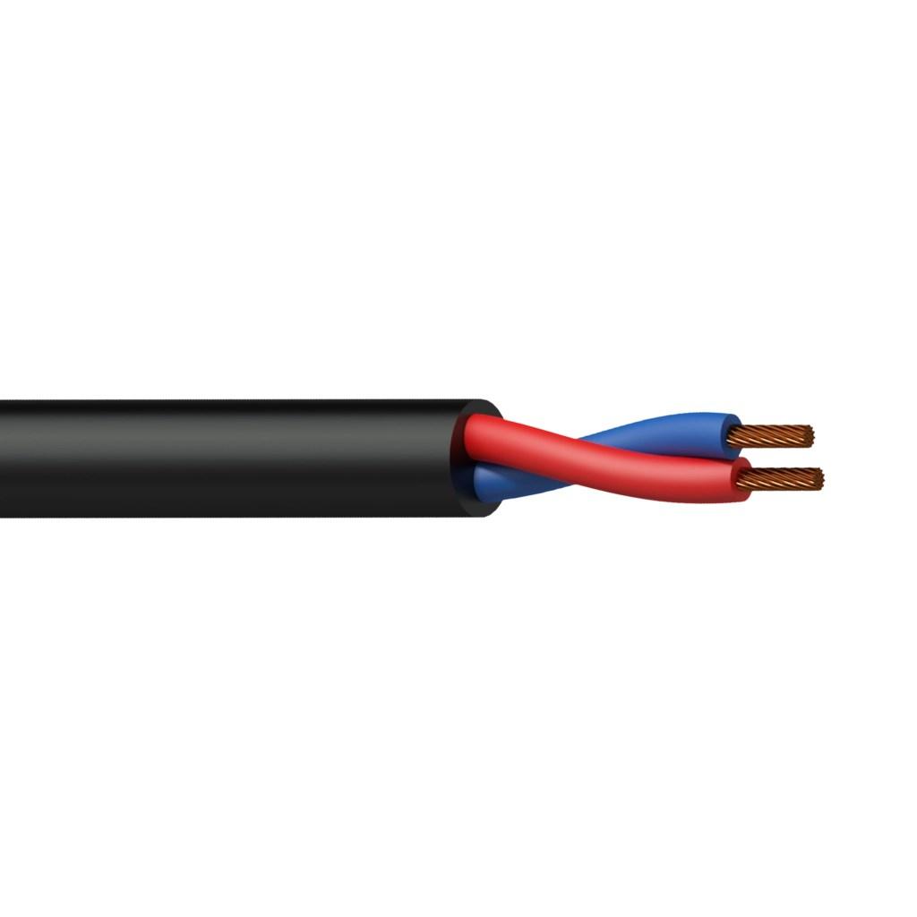Højttalerkabel PROCAB PLS215 – 2 x 1,5 mm² – 100 m – HighFlex – Sort