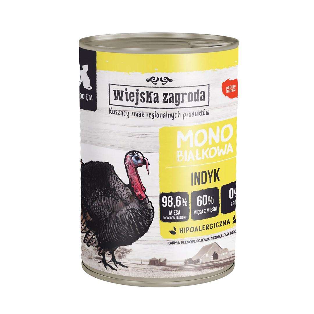 Vådfoder til killinger – Wiejska Zagroda Monoprotein Kalkun 400 g