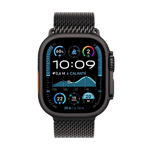 Smartwatch Apple Watch Ultra 2 GPS + Cellular 49 mm - sort titanium med sort titanium Milanese Loop (L)