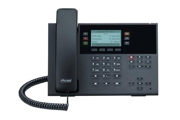 Fastnettelefon IP – Auerswald COMfortel D-210, sort, 3 linjer, LCD billede