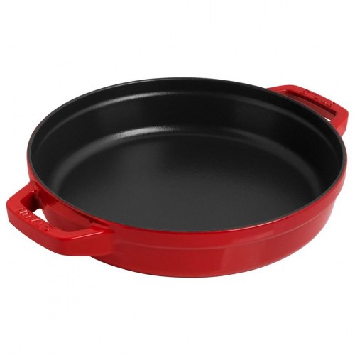 Gryde i støbejern med låg - ZWILLING Staub La Cocotte, rund 24 cm, rød