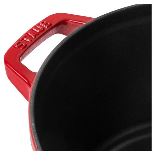 Gryde i støbejern med låg - ZWILLING Staub La Cocotte, rund 24 cm, rød