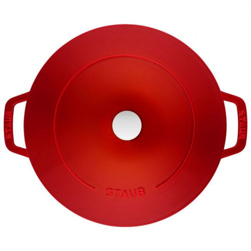 Gryde i støbejern med låg - ZWILLING Staub La Cocotte, rund 24 cm, rød