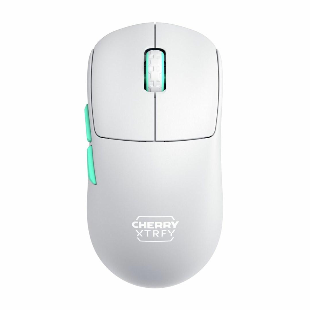 Trådløs gaming-mus Cherry XTRFY M68 - blå/turkis/hvid billede
