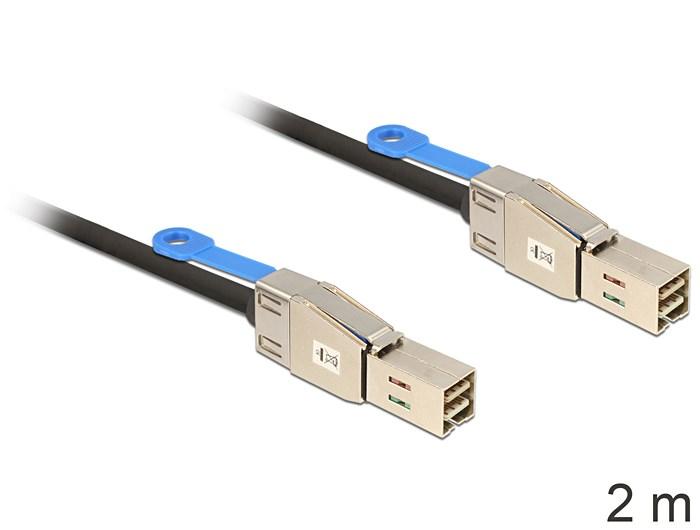 SAS-kabel Mini SAS HD (SFF-8644) til Mini SAS HD (SFF-8644) 2 m - DELOCK billede