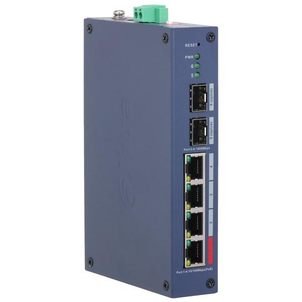 4-Port PoE Cloud administreret Hardened Switch, CHS4206-4ET-90