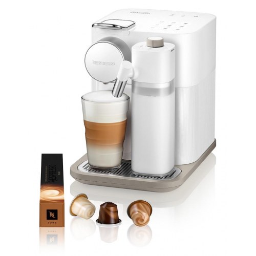 Kapselkaffemaskine De’Longhi Nespresso Gran Lattissima – hvid (Sophisticated Darks)