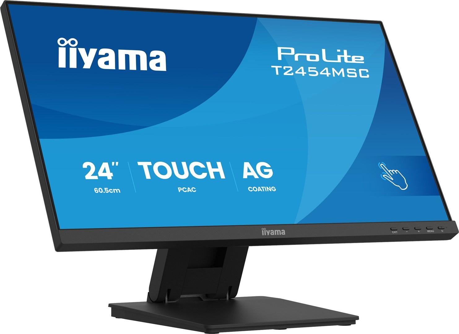 Skærm med touch - iiyama ProLite T2454MSC-B3AG 23,8" Full HD IPS, sort billede