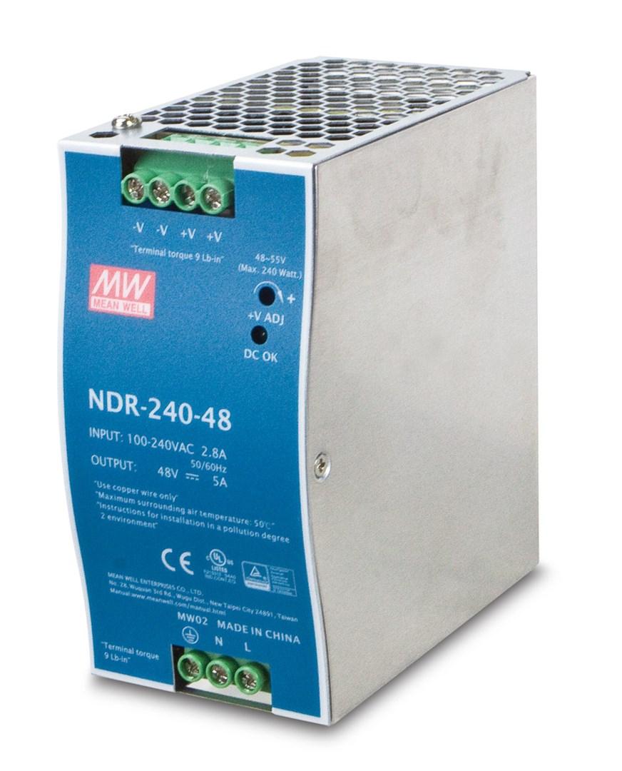 Strømforsyning 48 V 240 W – Planet PWR-240-48, blå/grå