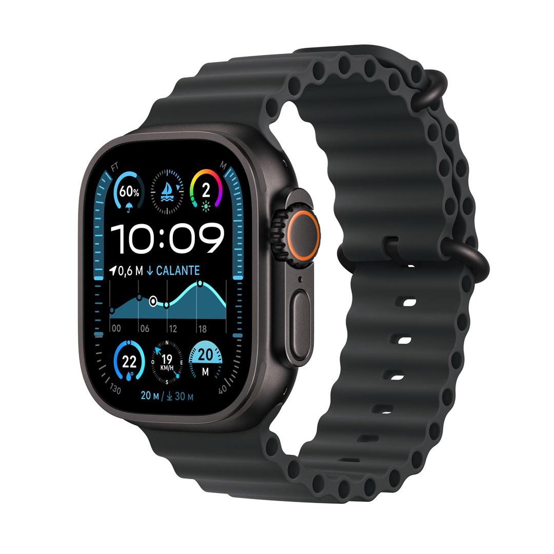 Smartwatch Apple Watch Ultra 2 GPS + Cellular 49 mm - sort titanium med sort Ocean-rem