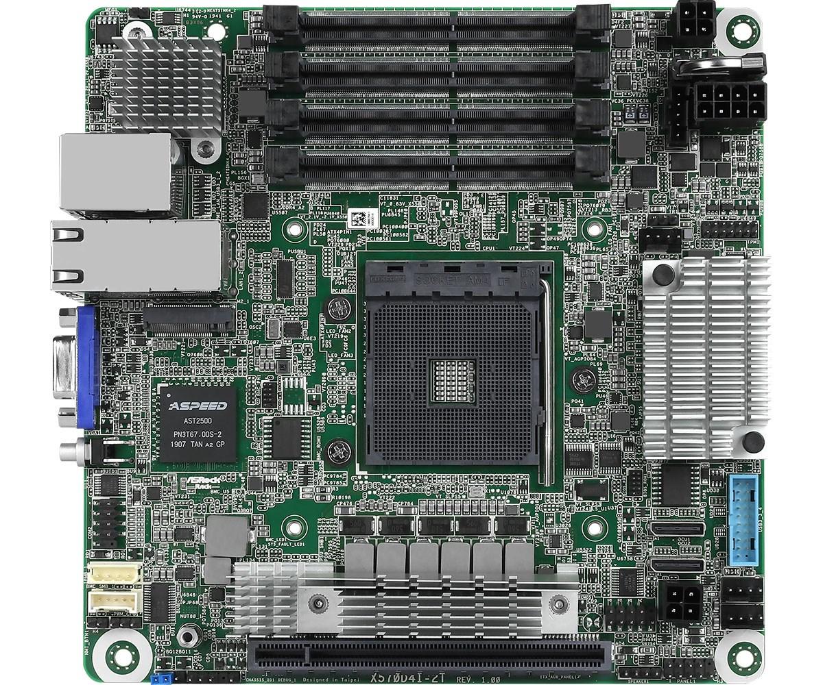 Bundkort Asrock X570D4I-2T - AMD X570, Socket AM4, mini ITX billede