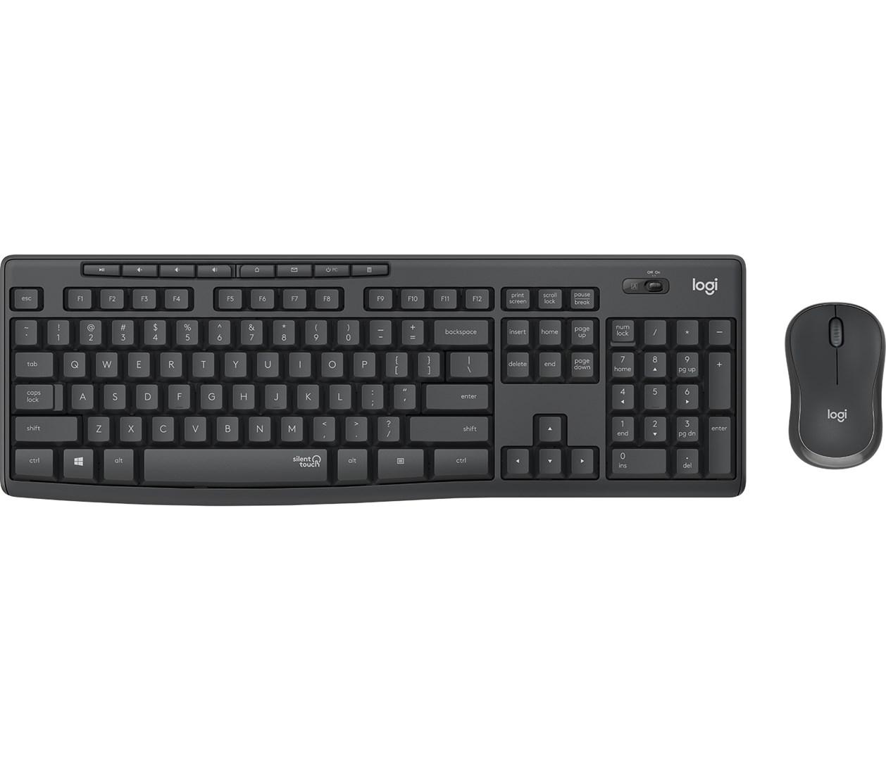 Trådløst tastatur og mus Logitech MK295 Silent - grafit (CZ QWERTZ) billede