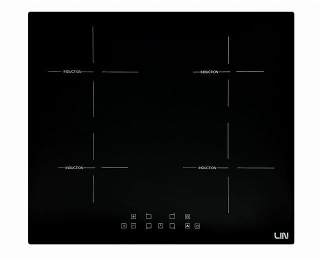 Induktionskogeplade LIN LI-A23511, 4 zoner, 7.400 W, sort