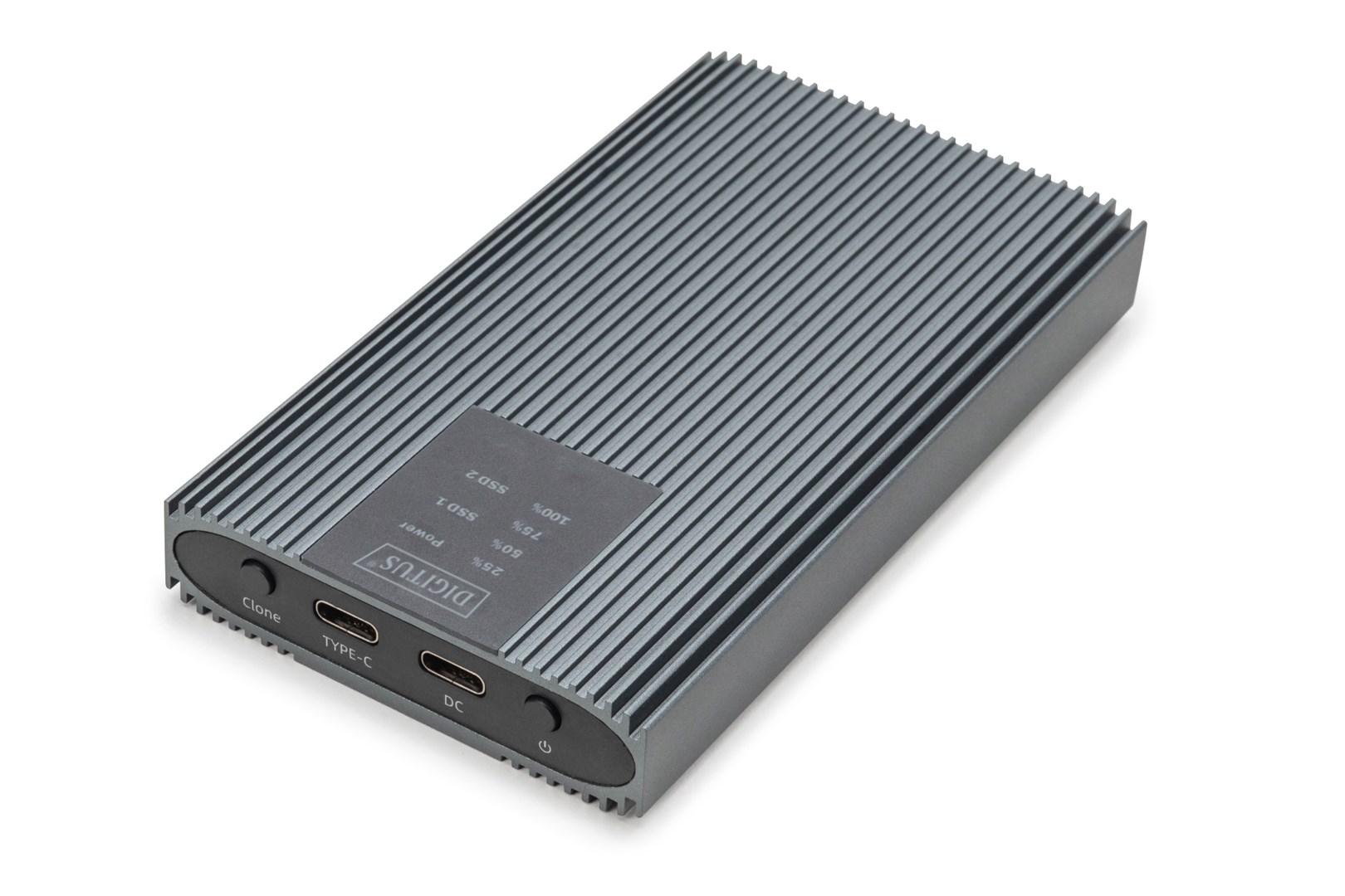 Dockingstation til M.2 NVMe SSD – DIGITUS USB 3.2 Gen 2, 20 Gbit/s, aluminium, værktøjsfri billede