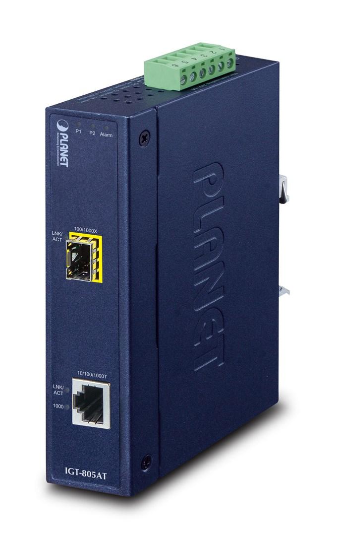 Mediekonverter - Planet IGT-805AT, 1000 Mbit/s, blå billede