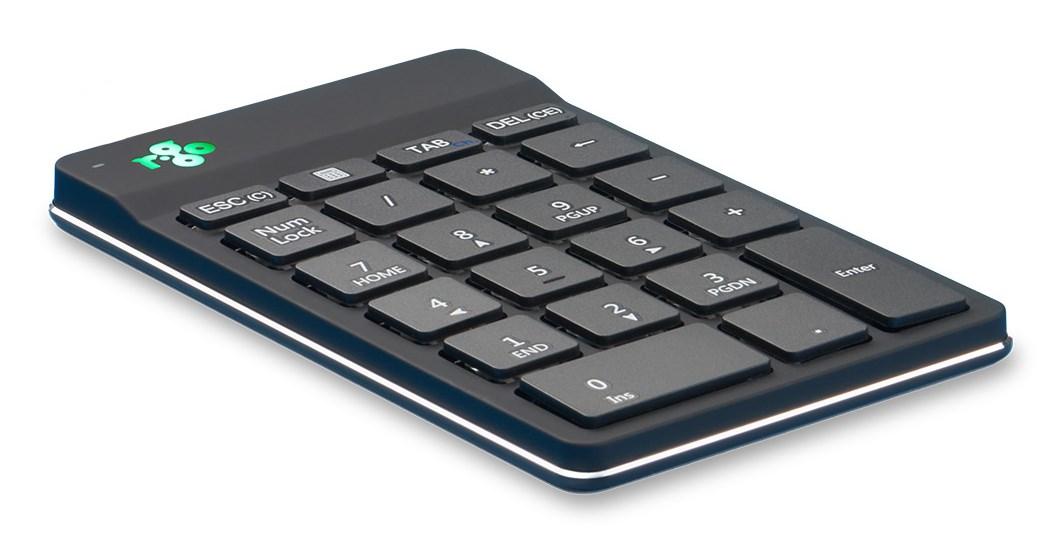 Numerisk tastatur med Bluetooth - R-Go Numpad Break, ergonomisk, sort billede