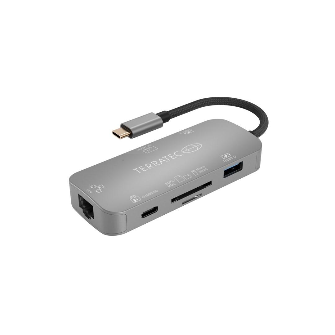 USB-C hub Terratec Connect C8 – grå