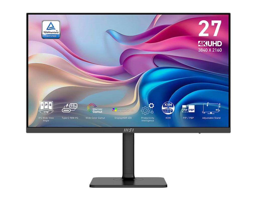 4K skærm MSI Modern MD272UP 27" IPS, 3840 × 2160, sort billede