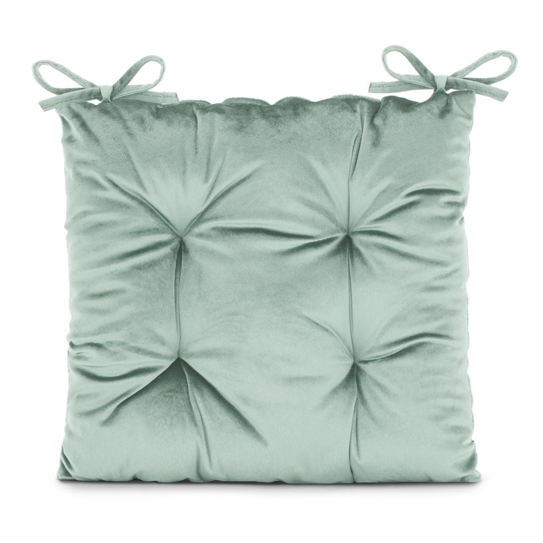 Stolehynde i velour 40×40 cm - ALEKSA mintgrøn (indendørs) ameliahome