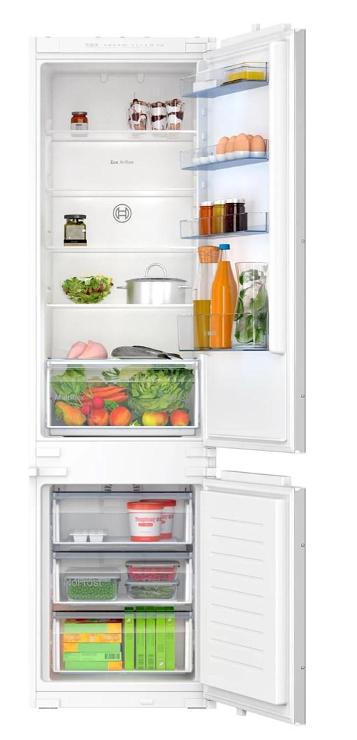 Bosch Serie | 2 KIN96NSE0 - Køleskab/fryser - bund-fryser - til indbygning - niche - bredde: 56 cm - dybde: 55 cm - højde: 194 cm - 290 liter - Klasse E