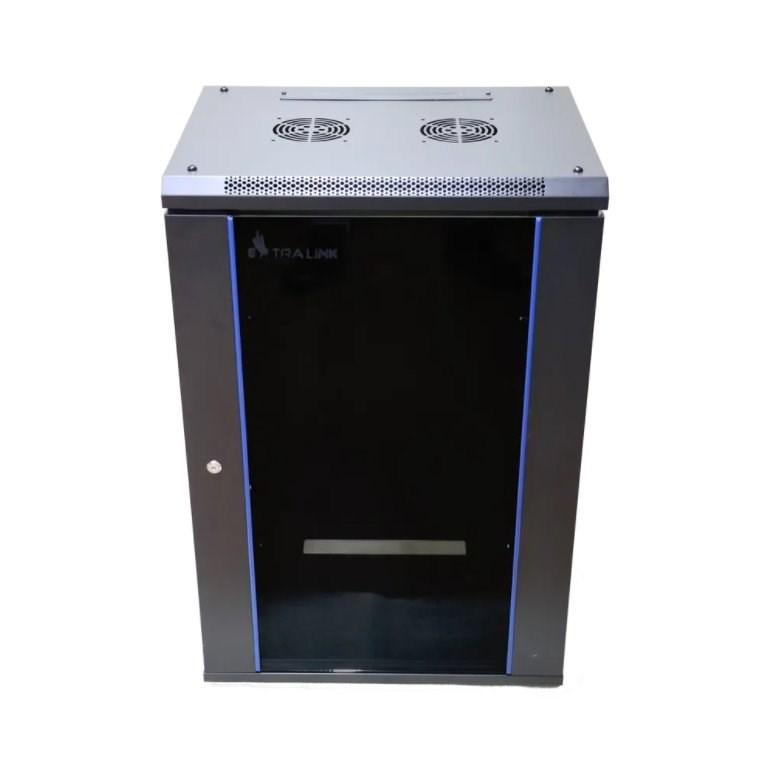 Væghængt 19" rackskab 18U 600×600 - Extralink, sort