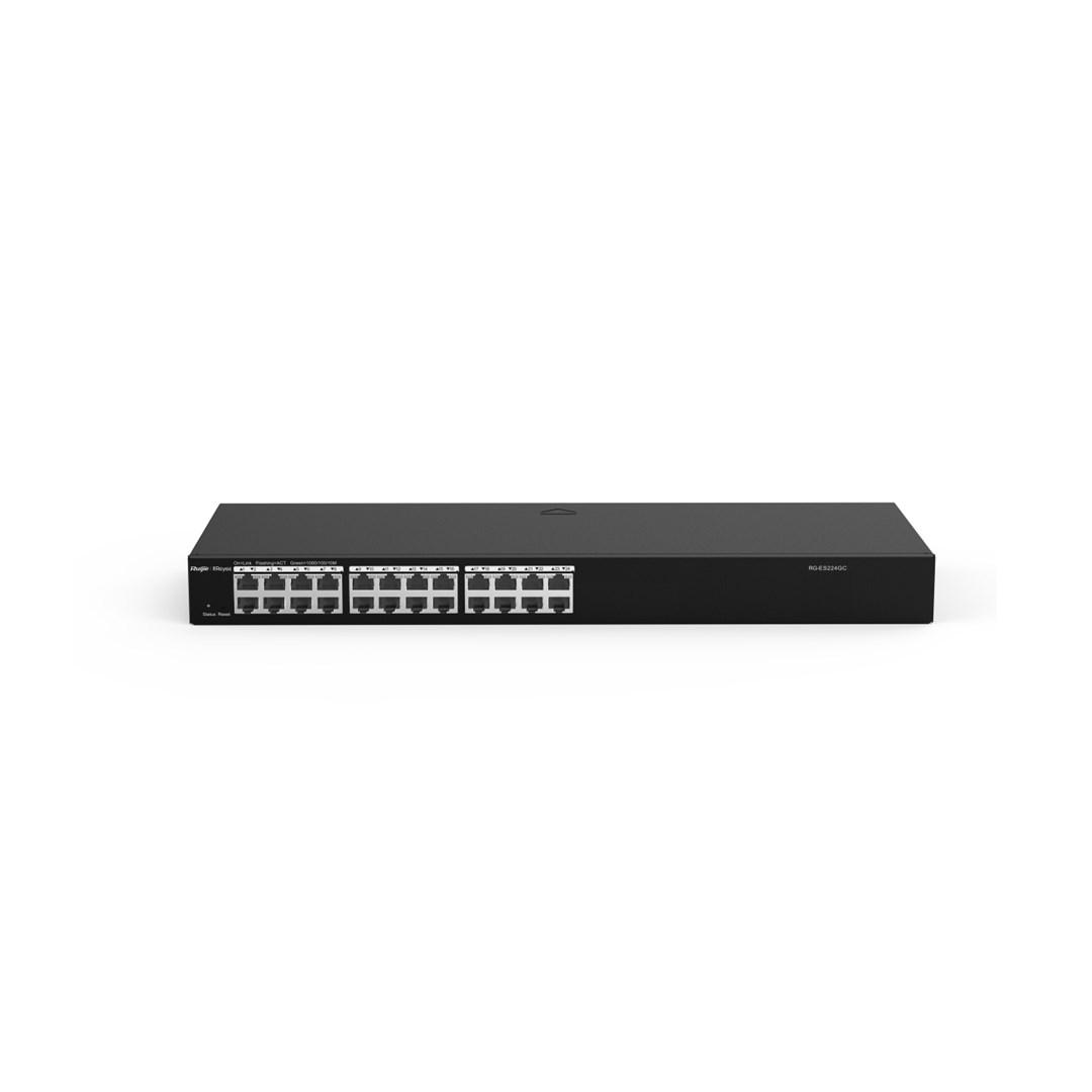 Administrerbar gigabit switch - Ruijie RG-ES224GC-V2, 24 porte, sort