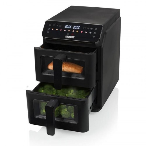 Airfryer dobbelt – Princess Double Stack 2×5,6 l, 3.000 W, sort