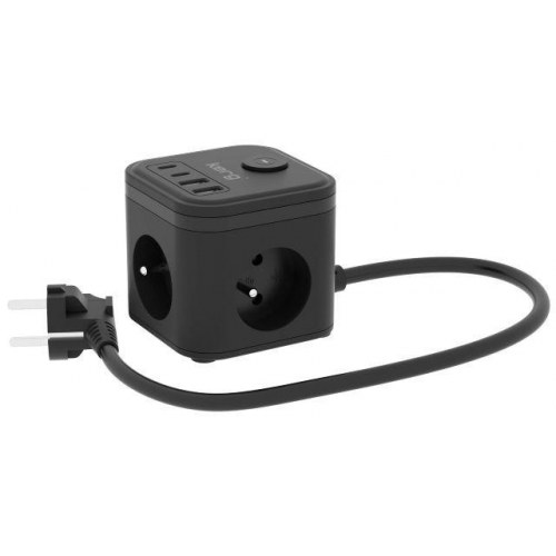 Stikdåse med 3 udtag og USB-A/USB-C – KERG Smart, 1,5 m