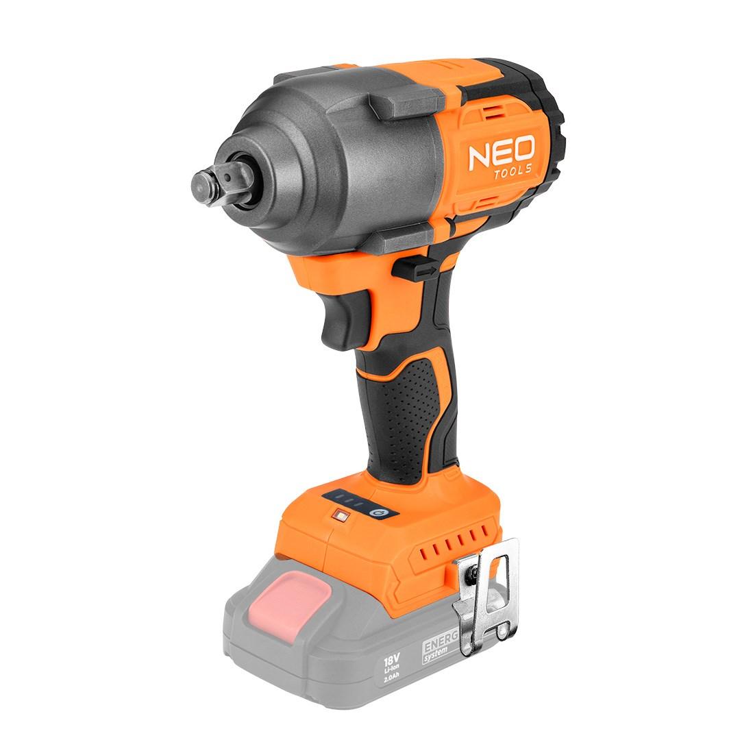SlagnÃ¸gle 18V bÃ¸rstelÃ¸s 1/2" 850 Nm - NEO TOOLS Energy+ uden batteri