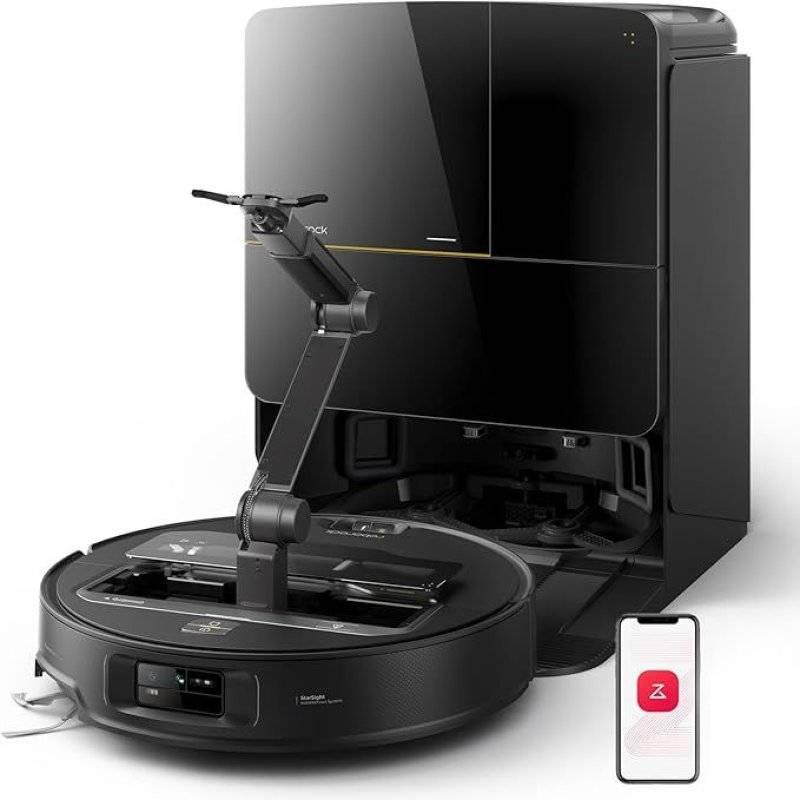 Robotstøvsuger Roborock Saros Z70 med multifunktionsdock sort