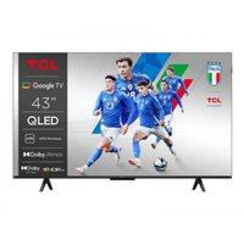 4K QLED TV 43" TCL 43P79K - Google TV, børstet metal