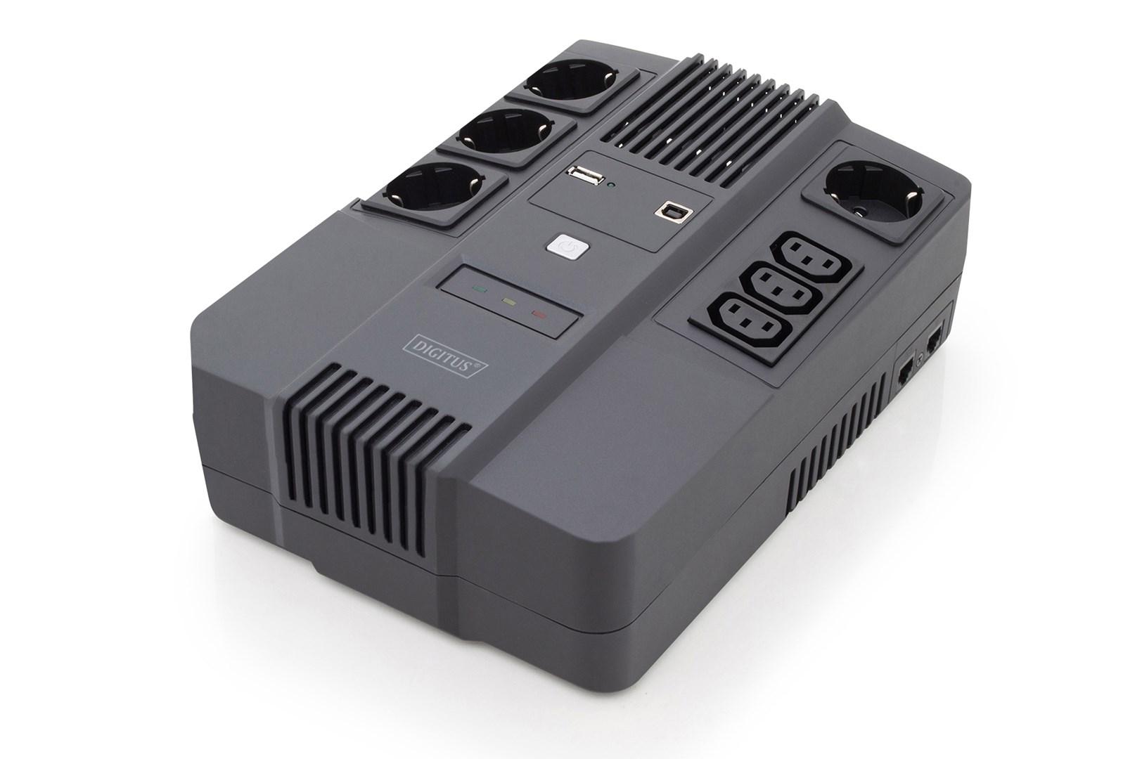 UPS strømforsyning DIGITUS All‑in‑One 800 VA / 480 W med LED billede