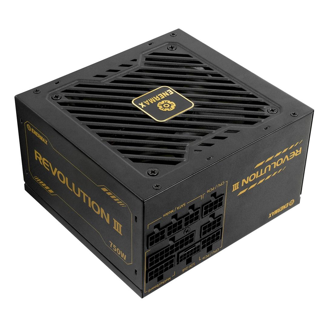 Enermax REVOLUTION III Strømforsyning - 750 Watt - 120 mm - ATX 3.1 - 80 Plus Gold certified