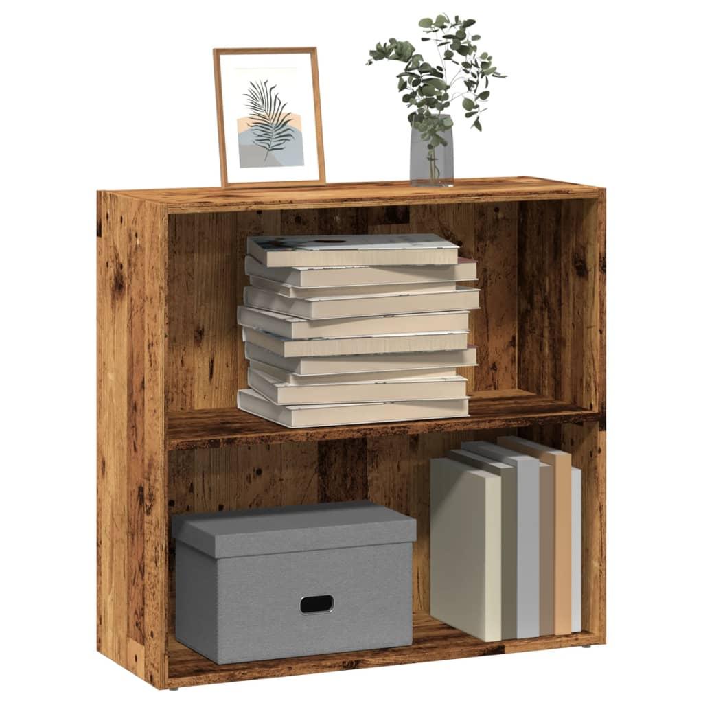 Bogreol 60x30x77 cm konstrueret trÃ¦ gammelt trÃ¦look